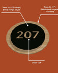 Personalised Round Double Layers Wooden & Acrylic Door Sign, Room Name/ Number Plaque, Laser Cut Company Business Logo, Custom Wall Room Plate, Signage for Office, Apartment, Hotel, Cafe/ Restaurant/ Shopping/ Mall/ House Warming's Gift
