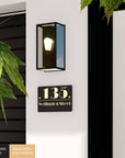 Personalised Floating House Number Mirror Acrylic Sign, Custom Laser Cut Modern Business/ Hotel Room/ Mailbox/ Apartment Door Signage Address Plate