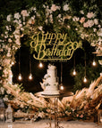 Custom Wooden/ Acrylic Happy Birthday Sign, Personalised Name & Date First Year, Baby Shower Signage, Hedge Photo Prop, Event Wall Hoop, Bridal Shower, Engagement, Stag Party, Wedding Backdrop Decor