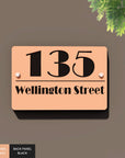 Personalised Floating House Number Mirror Acrylic Sign, Custom Laser Cut Modern Business/ Hotel Room/ Mailbox/ Apartment Door Signage Address Plate