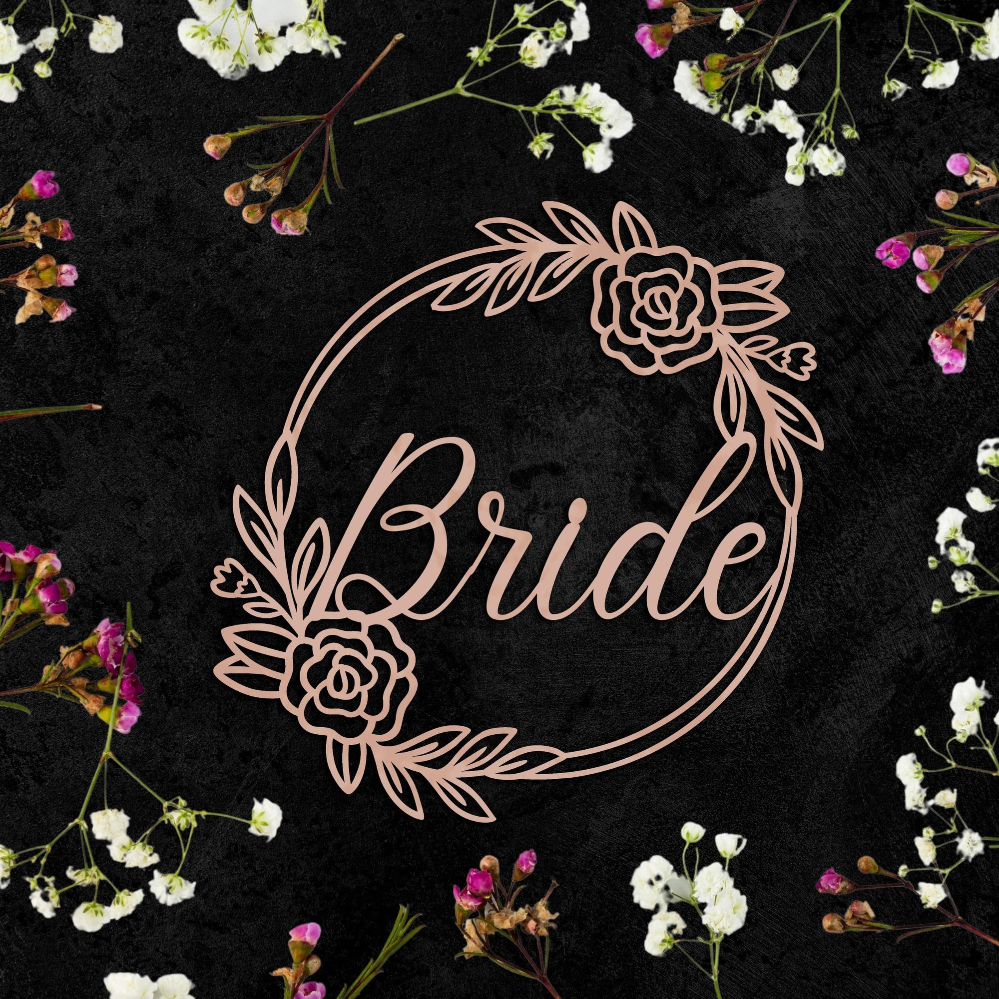 Personalised Wooden/ Mirror Acrylic Wedding Chair Sign for Reception, Custom Matching Pair of Couple Name Signage, Mr & Mrs, Groom & Bride, Hubby & Wifey, Husband & Wife Scribble Flower Hoop, Rustic Event Photo Prop