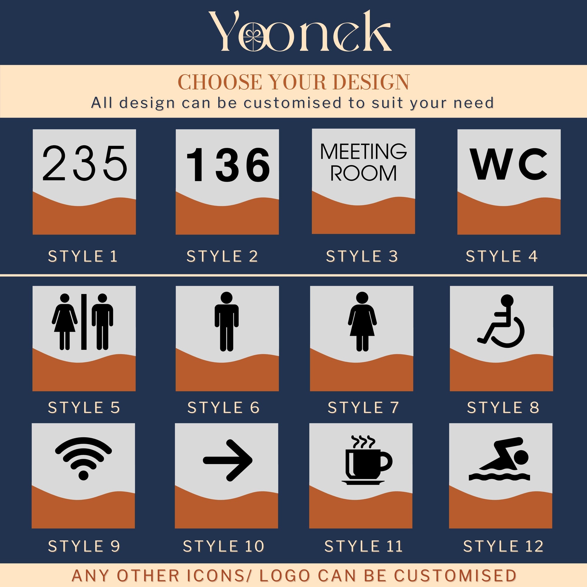 Custom Engraving Double Layers Wooden & Acrylic Room Name Sign, Door Number Plaque, Personalised Wall Room Plate, Business Logo Company Signage for Office, Apartment, Hotel, / House Warming, Grand Opening's Gift