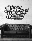 Custom Wooden/ Acrylic Happy Birthday Sign, Personalised Name & Date First Year, Baby Shower Signage, Hedge Photo Prop, Event Wall Hoop, Bridal Shower, Engagement, Stag Party, Wedding Backdrop Decor