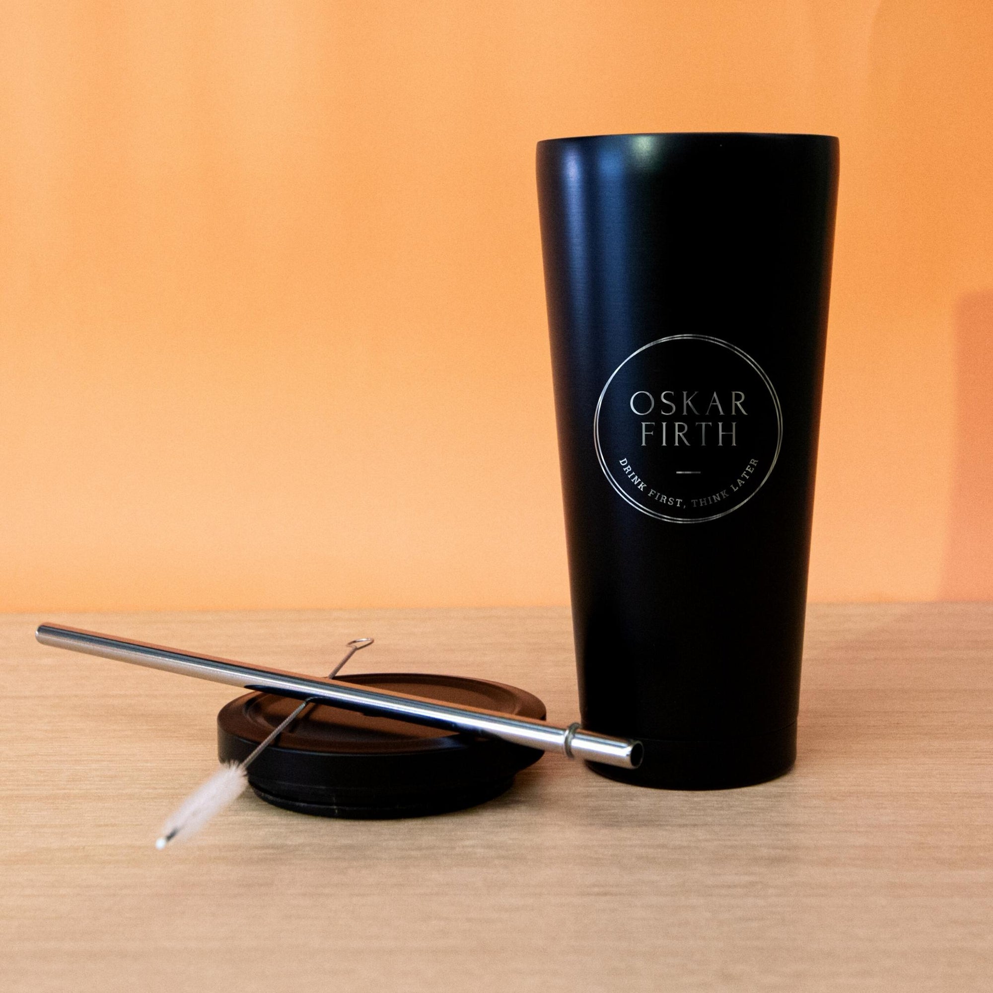 Personalised Engraved Stainless Steel Insulated Tumbler & Straw Set, Laser Engraved Custom Logo Travel Thermal Drink Bottle, Eco Friendly Reusable Coffee Cup, Corporate Birthday Gift, Insulation Portable Vacuum Flasks & Thermoses