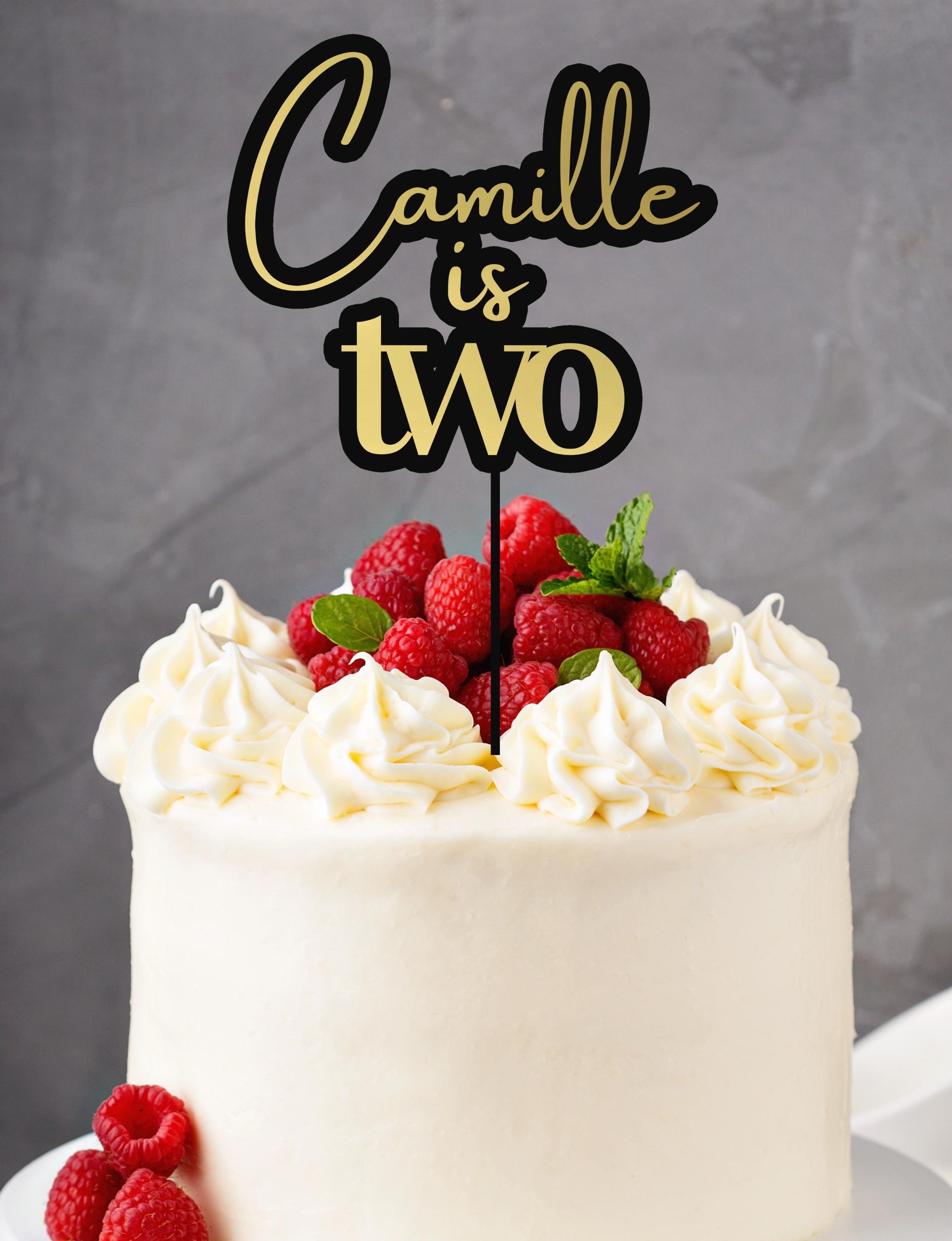 Custom 3D Acrylic Double Layered Name & Age - Birthday Cake Topper