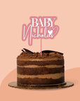 Personalised 3D Acrylic Double Layered Baby Name - Birthday Cake Topper, Shadow Effect, Custom Cut Out Joint Name, Wedding/ Celebration/ Event Party Decor Supply Toppers