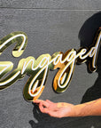 Custom Acrylic 3D Double Layered Name Sign, Personalised Rose/ Gold Mirror Names, Ceremony/ Event/ Bridal Shower/ Wedding/ Engagement/ Birthday Signage