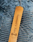 Personalised Wooden Tie & Belt Hanger, Custom Laser Engraved Wardrobe Organiser, Gift for Dad/ Teacher/ Grandpa/ Him Groomsman Father's Day