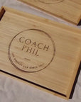 25 x 33cm Personalised Bamboo Wooden Charcuterie Serving Tray, Engraved Platter, catchall tray, Catch Organiser, Desk Accessories