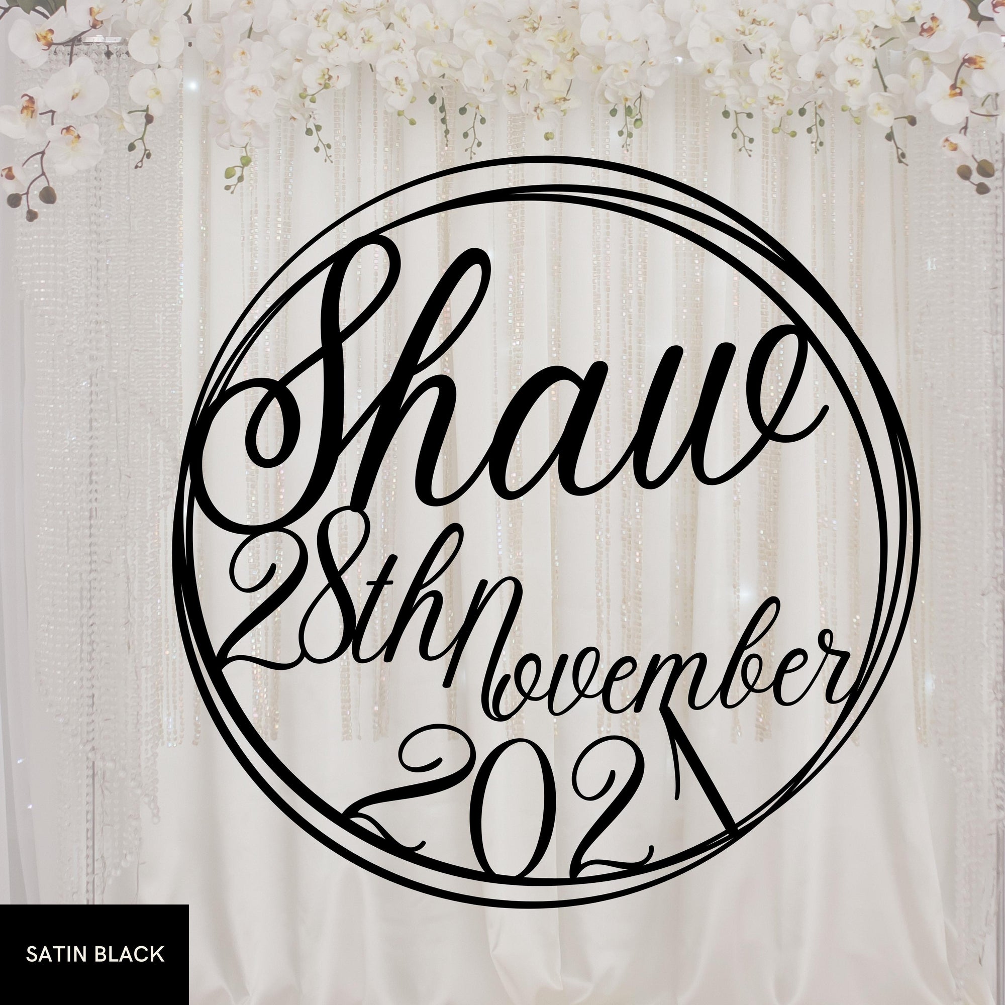 Birthday Scribble Circle Hoop Sign