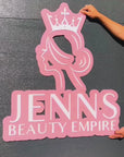 Custom Acrylic 3D Double Layered Business Logo Sign, Personalised Rose/ Gold Mirror Names, Coffee, Retail, Spa, Eyelash Signage