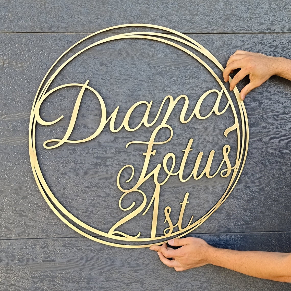 Birthday Scribble Circle Hoop Sign