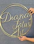 Birthday Scribble Circle Hoop Sign