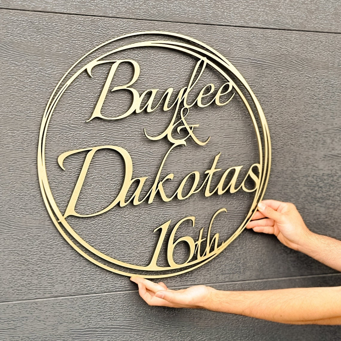 Birthday Scribble Circle Hoop Sign