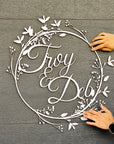 Personalised Wooden Event/ Wedding Hoop Sign, Bridal Shower, Engagement Hens Party Decor