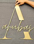 personalised laser cut business logo hoop sign, laser cut custom signage