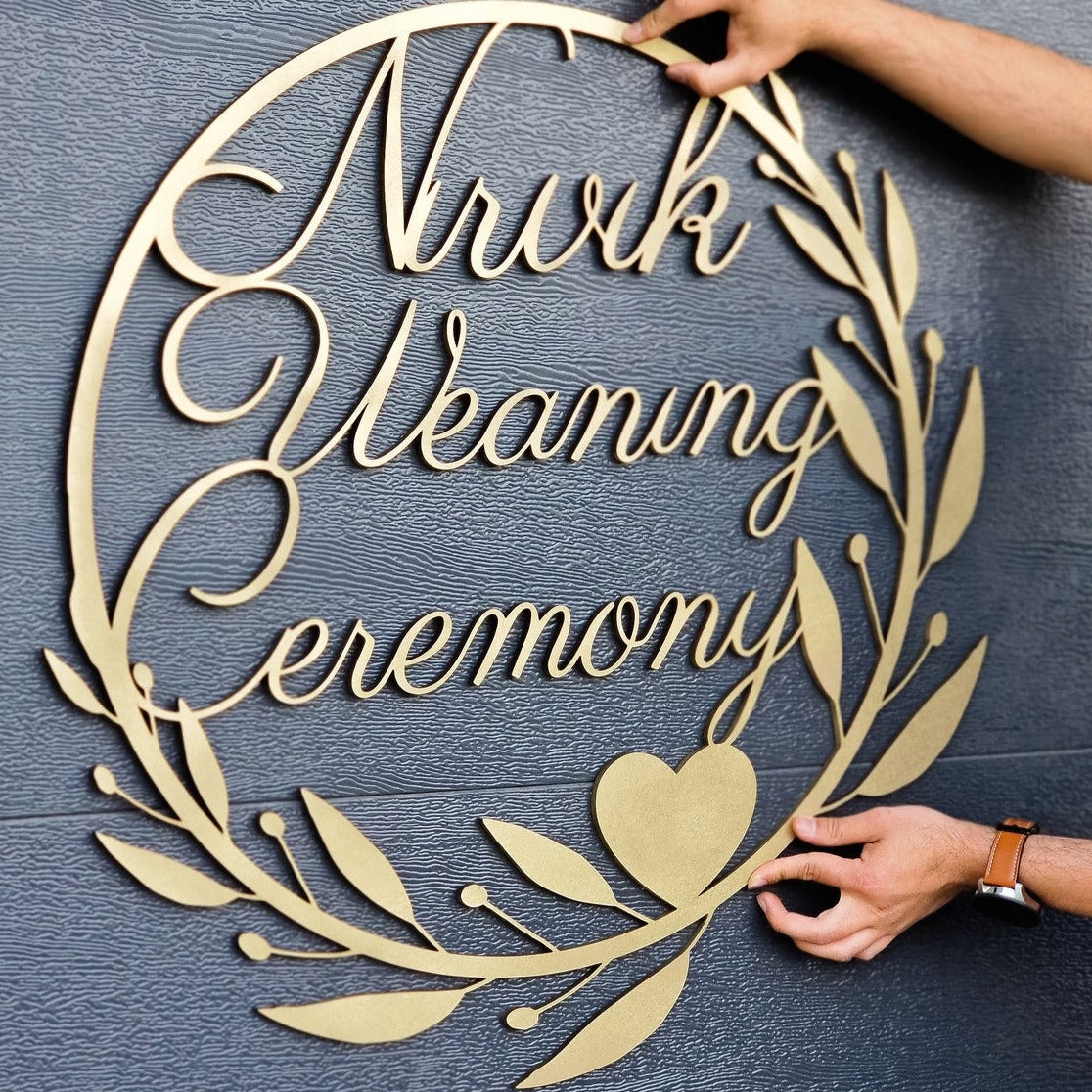 Bespoke Personalised Wooden Graduation, Ceremony Wall Hanging Sign Hoop, Wedding/ Birthday / Event Party Decor 30-90cm Custom Laser Signage