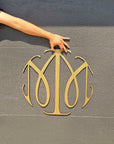 personalised laser cut business logo hoop sign, laser cut custom signage