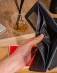 Personalised Genuine Real Leather Cowhide Bifold Wallet, Monogram Custom Engraved Gift for Him/ Father/ Groomsmen/Dad/ Husband AnniversaryPersonalised Genuine Real Leather Cowhide Bifold Wallet, Monogram Custom Engraved Gift for Him/ Father/ Groomsmen/Dad/ Husband Anniversary