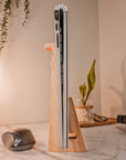 Personalised Portable Wooden Laptop Riser / Notebook, Macbook Wood Stand Holder / Custom Engraved Timber Office Desk Organizer -12-15.6 inch