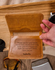 Personalised Genuine Leather Cowhide Bifold Business/ Credit Card Holder, Slim Case Wallet, Monogram Custom Engraved Gift for Him, Father