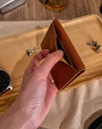 Personalised Genuine Leather Cowhide Bifold Business/ Credit Card Holder, Slim Case Wallet, Monogram Custom Engraved Gift for Him, Father