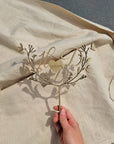 Custom Name & Engraved Date - Heart Leaf Cake Topper