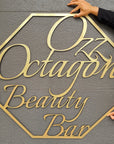 personalised laser cut business logo hoop sign, laser cut custom signage
