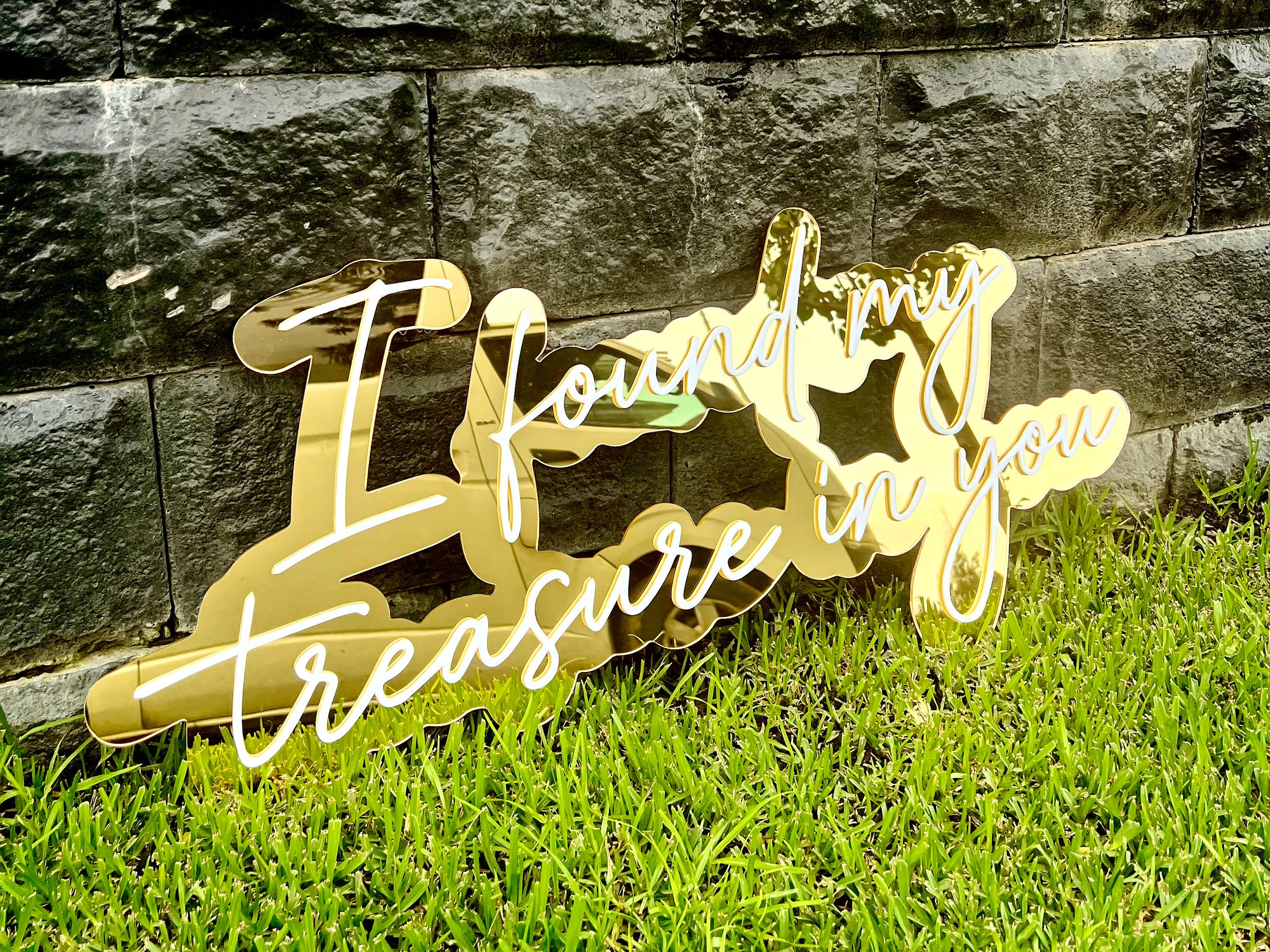 Custom Acrylic 3D Double Layered Business Logo Sign, Personalised Rose/ Gold Mirror Names, Coffee, Retail, Spa, Eyelash Signage