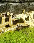 Custom Acrylic 3D Double Layered Business Logo Sign, Personalised Rose/ Gold Mirror Names, Coffee, Retail, Spa, Eyelash Signage