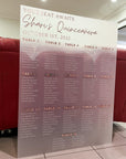 Custom Frosted/ Clear Wedding Seating Chart Sign, Personalised Guest Plan/ Find Table Take a Seat, Modern, Luxury Reception Event Decor