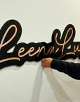 Custom Acrylic 3D Double Layered Business Logo Sign, Personalised Rose/ Gold Mirror Names, Coffee, Retail, Spa, Eyelash Signage
