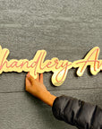 Custom Acrylic 3D Double Layered Business Logo Sign, Personalised Rose/ Gold Mirror Names, Coffee, Retail, Spa, Eyelash Signage