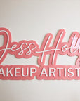 Custom Acrylic 3D Double Layered Business Logo Sign, Personalised Rose/ Gold Mirror Names, Coffee, Retail, Spa, Eyelash Signage