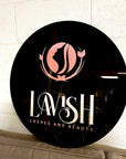 Custom Made Colour Acrylic 3D Double Layer Business Round Sign on Wall/ Door, Office Retail/ Commercial Shop Logo Plaque, Personalised Name Signage