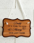 Custom Wooden Wedding Page Boy/ Flower Girl Sign, Personalised Timber Ring Bearer, Here Comes My Auntie/ Uncle/ Bride/ Groom Signage, Rustic/ Vintage Country/ Engagement/ Bridal Shower/ Birthday