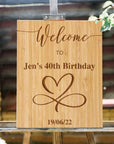 Custom Timber Wedding Welcome Sign, Personalised Rustic/ Vintage/ Boho, Country Hippie style Wooden Names, Ceremony/ Event/ Engagement/ Bridal Shower/ Birthday Signage on Easel