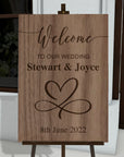 Custom Timber Wedding Welcome Sign, Personalised Rustic/ Vintage/ Boho, Country Hippie style Wooden Names, Ceremony/ Event/ Engagement/ Bridal Shower/ Birthday Signage on Easel