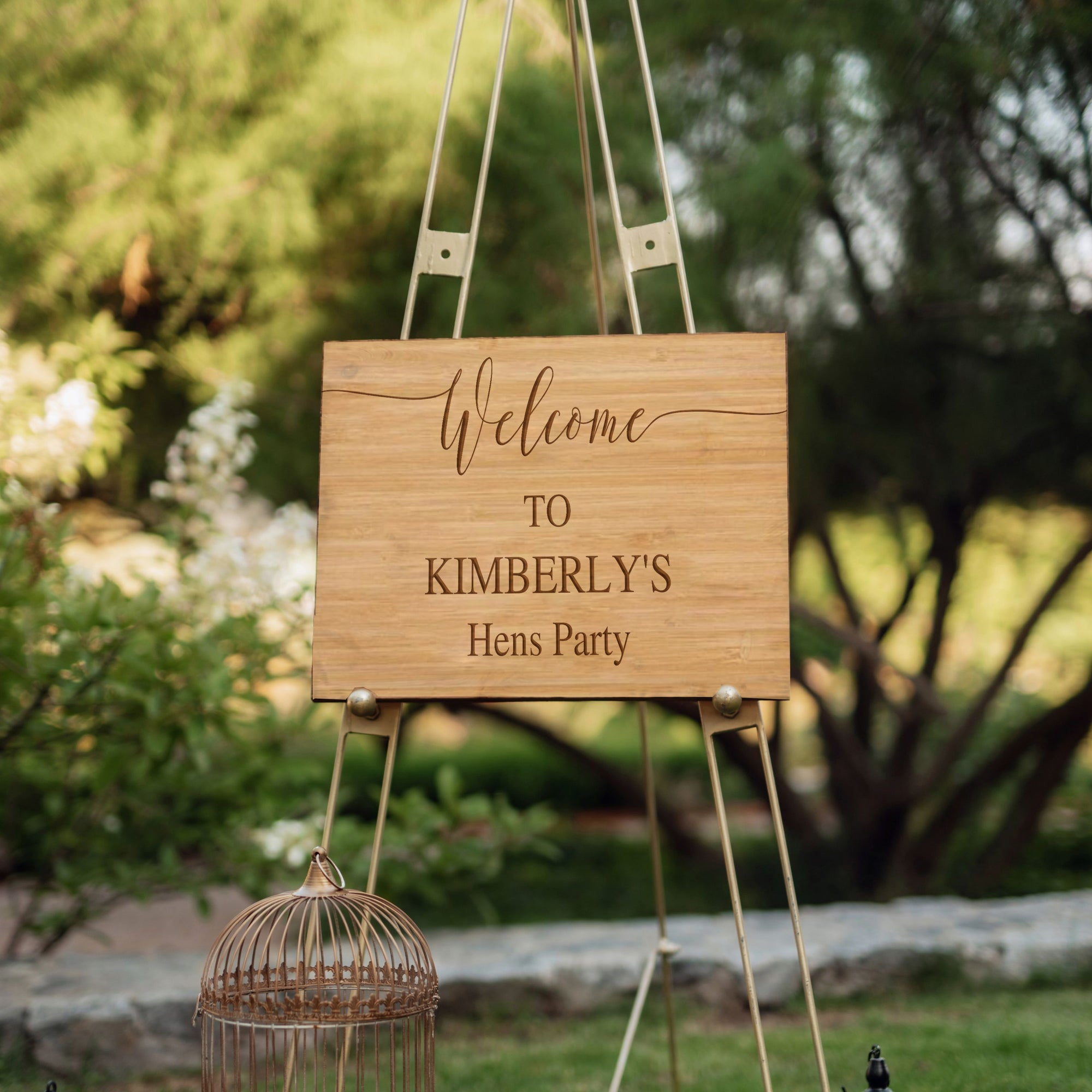 Custom Timber Wedding Welcome Sign, Personalised Rustic/ Vintage/  Boho, Country Hippie style Wooden Names, Ceremony/ Event/ Engagement/ Bridal Shower/ Birthday Signage on Easel