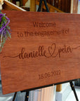 Custom Timber Wedding Welcome Sign, Personalised Rustic/ Vintage/ Boho, Country Hippie style Wooden Names, Ceremony/ Event/ Engagement/ Bridal Shower/ Birthday Signage on Easel