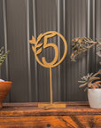 Custom Wooden/ Mirror Acrylic Wedding Wreath Table Numbers, Rustic/ Vintage Numbers for Restaurant, Functions & Dinner, Event Party Decor
