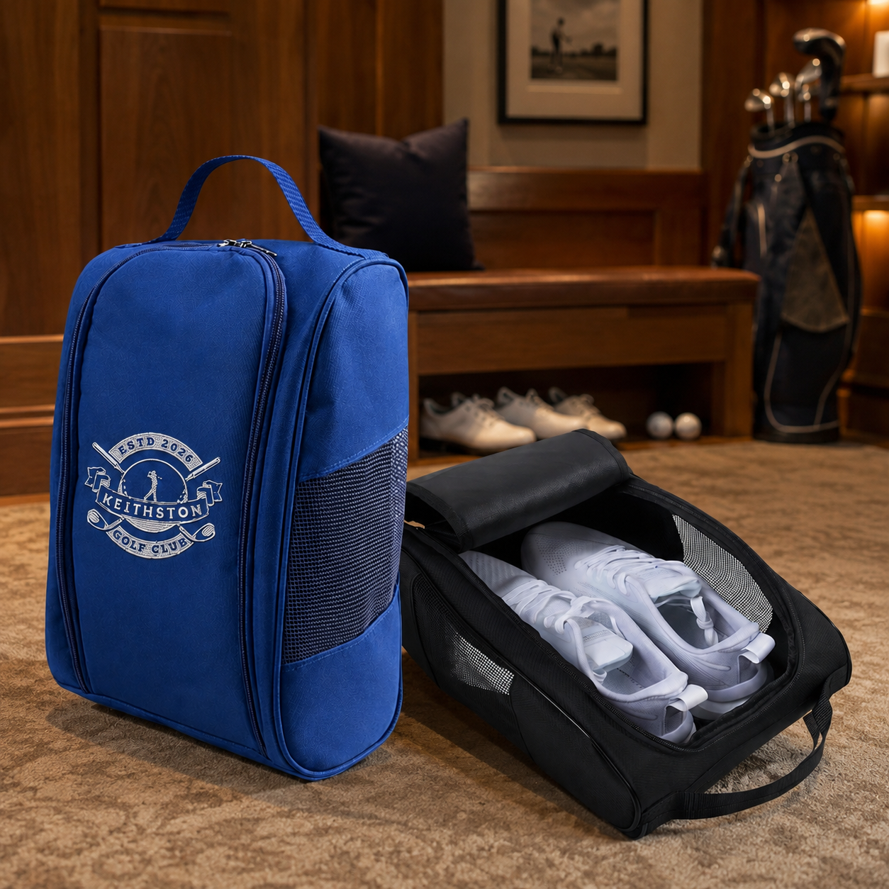 Personalised Embroidered Waterproof Golf &amp; Gym Shoe Bag