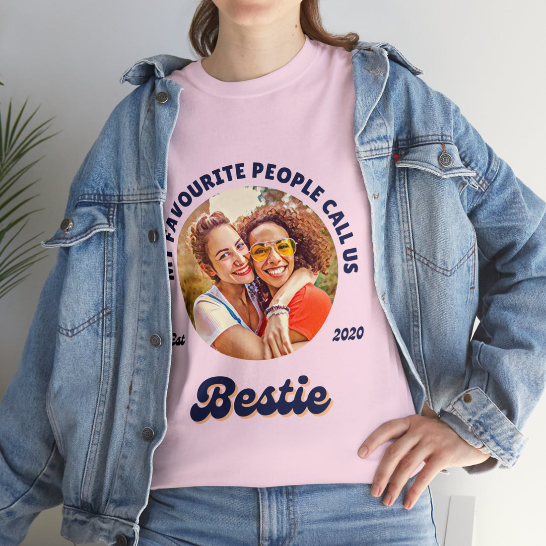 Customise Your Own Photo My Favourite People Call Me Unisex T-shirt, Personalised Insert Pet Image Tee Shirts, Friend Group, Couple, Anniversary Gifts