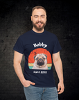 Customise Your Pet Photo Unisex T-shirt Retro Vintage Style, Dog Lover Shirt, Cat Image Custom T Shirt, Personalised Tee Shirts Birthday Gift