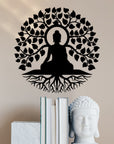 Custom Made Acrylic/ Wooden Buddha Wall Accent, Tree of Life Buddhism Hanging Hoop, Meditation Spiritual Yoga Studio, Room Decor, Zen Art, Housewarming Gift