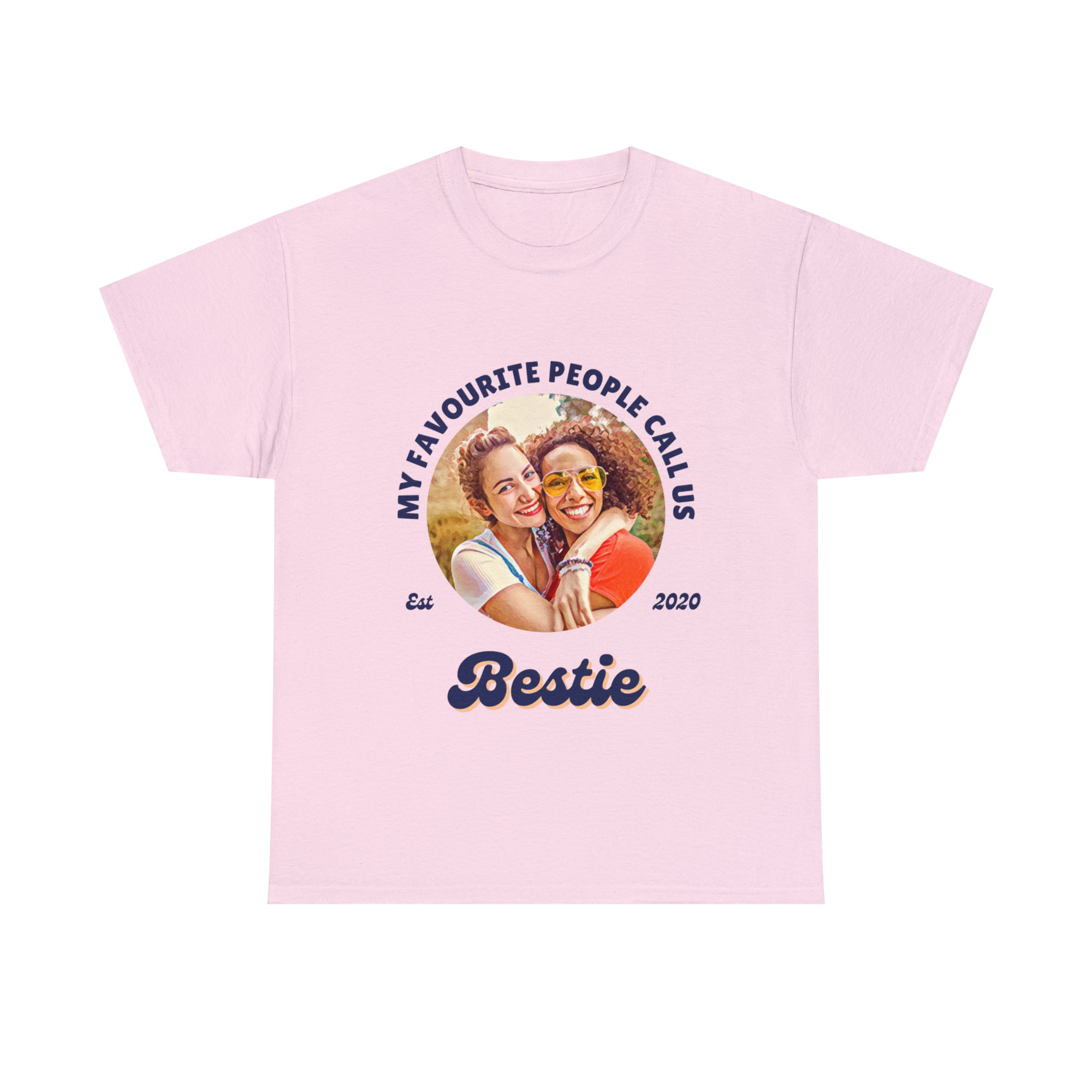 Customise Your Own Photo My Favourite People Call Me Unisex T-shirt, Personalised Insert Pet Image Tee Shirts, Friend Group, Couple, Anniversary Gifts