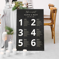 Personalised Wedding Seating Chart Sign, Custom UV Print Guest Plan, Find Table, Take a Seat Mirror Signage, Engagement Birthday Party Decor