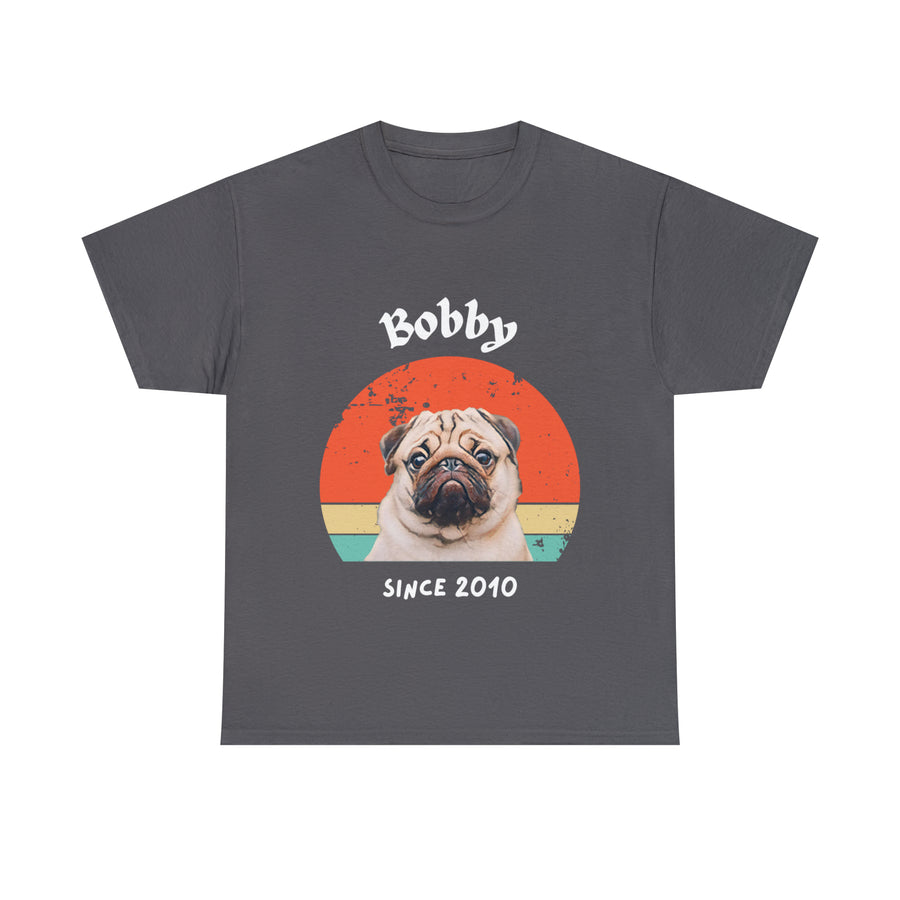 Customise Your Pet Photo Unisex T-shirt Retro Vintage Style, Dog Lover Shirt, Cat Image Custom T Shirt, Personalised Tee Shirts Birthday Gift