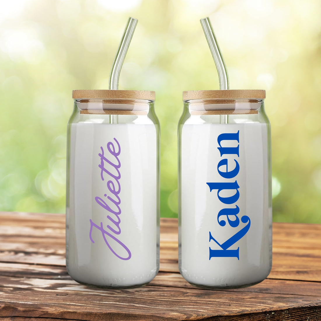 Personalised Name, Birth Month Flower Can Glass & Lid, Straw Set, Custom UV Print Tumbler, Coffee Cup, Wedding Favours, Bridesmaid, Mom Gift