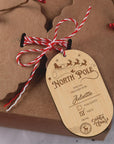 Custom Engraved Wooden/ Acrylic Christmas Gift Tags, Personalised Santa Special Delivery Present Swing Tag, North Pole Express Stocking Tag